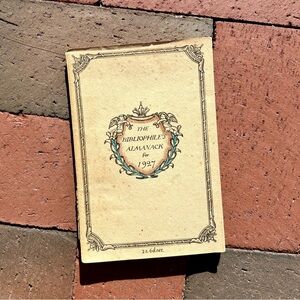 The Bibliophile's Almanack for 1927 London Book Reviews Private Press Old Books